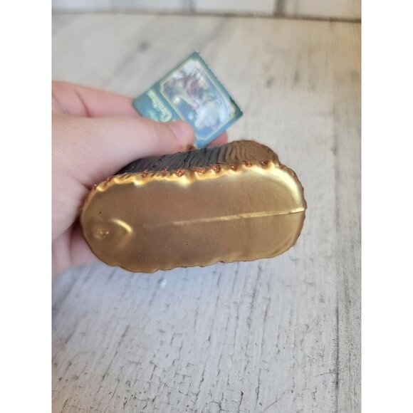 Old World Christmas Yorkshire Terrier dog glitter blown glass ornament Xmas - Picture 6 of 6